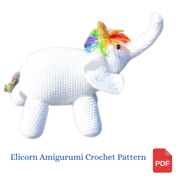 Elicorn (Uniphant) Plushie Crochet Pattern