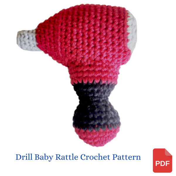 Impact Wrench Baby Rattle Crochet Pattern - Auto Mechanic Baby Rattle Crochet Pattern