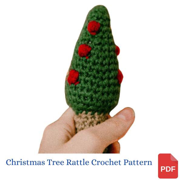 Christmas Tree Baby Rattle Crochet Pattern