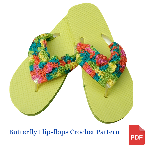 Butterfly Flip Flops Crochet Pattern