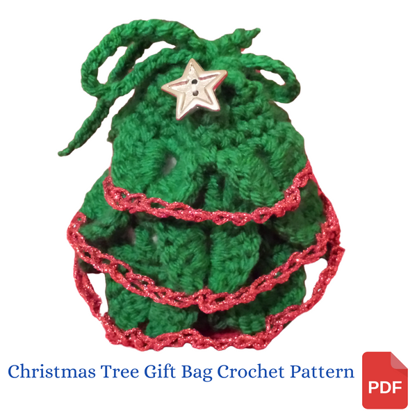 Christmas Tree Gift Bag Crochet Pattern
