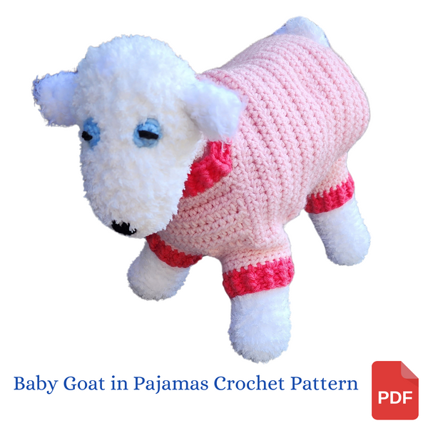 Baby Goat with Pajamas Crochet Pattern
