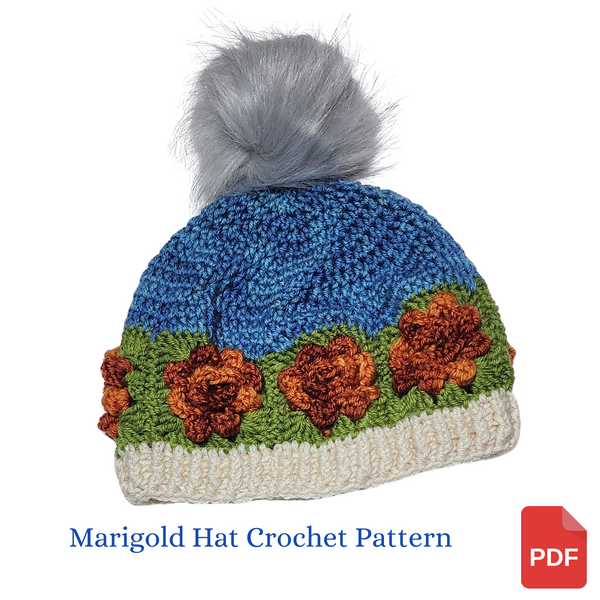 Marigold Hat Crochet Pattern for Children, Teens and Women