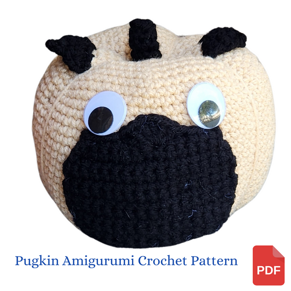 Pugkin Amigurumi Crochet Pattern