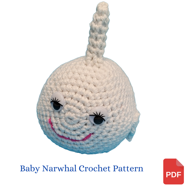 Baby Narwhal Amigurumi Crochet Pattern