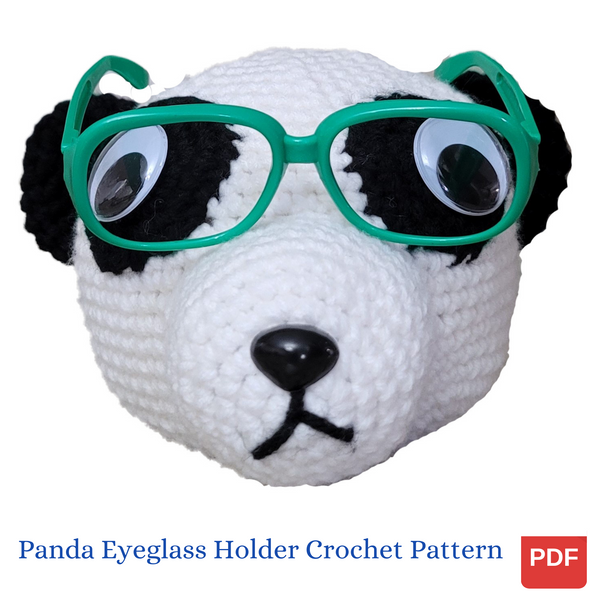 Panda Eyeglass Holder Crochet Pattern