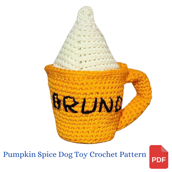 Pumpkin Spice Dog Toy Crochet Pattern