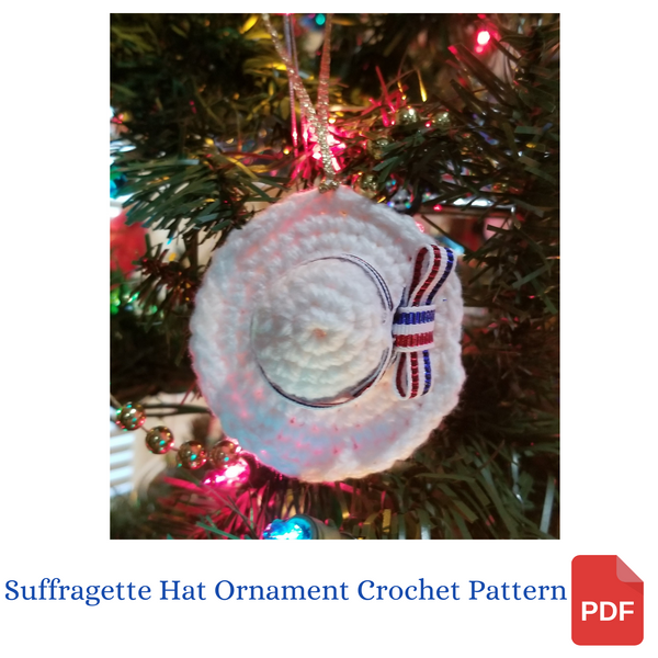 Suffragette Hat Ornament Crochet Pattern