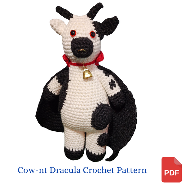 Cow'nt Dracula Amigurumi Crochet Pattern