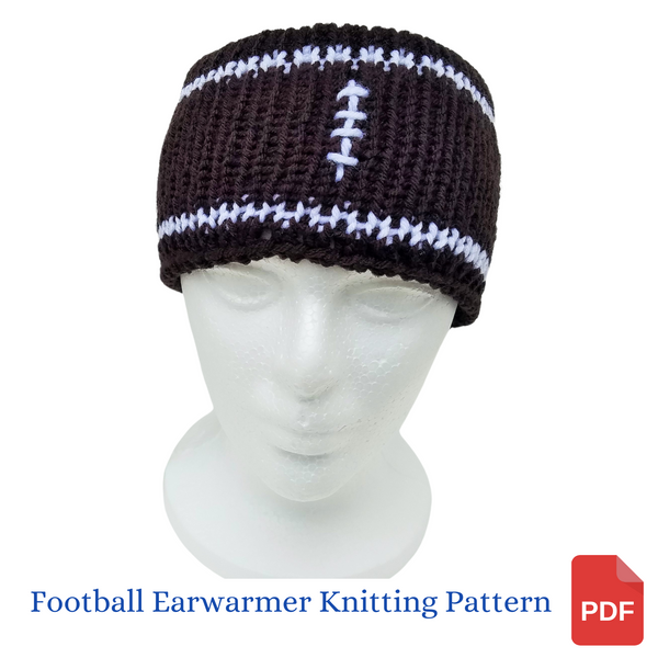 Football Earwarmer Knit Pattern