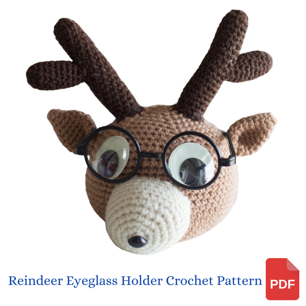 Reindeer Eyeglass Holder Crochet Pattern