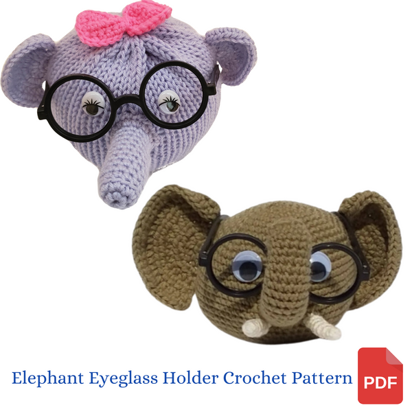 Elephant Eyeglass Holder Crochet Pattern