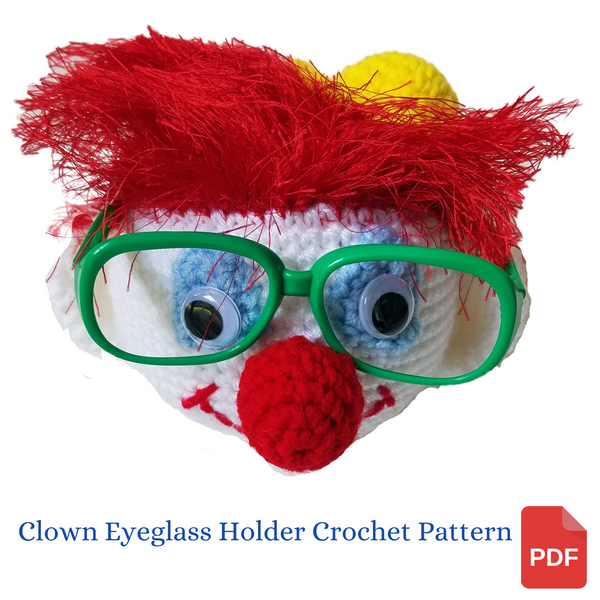 Clown Eyeglass Holder Crochet Pattern