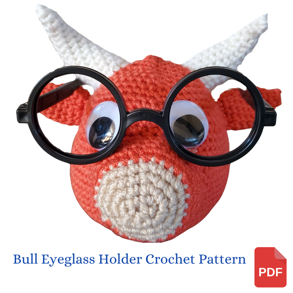 Little Red Bull Eyeglass Holder Crochet Pattern