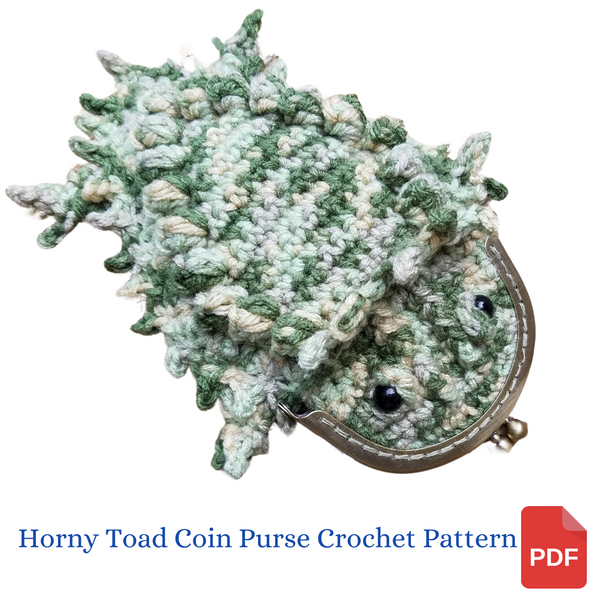 Horny Toad Coin Purse Crochet Pattern