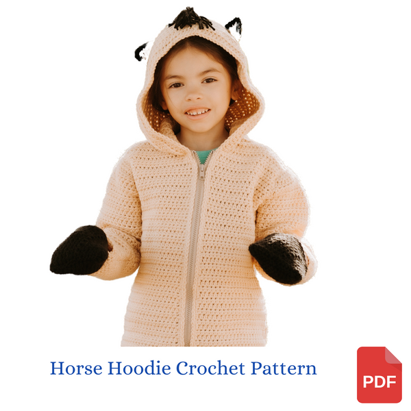 Kids Horse Hoodie Crochet Pattern