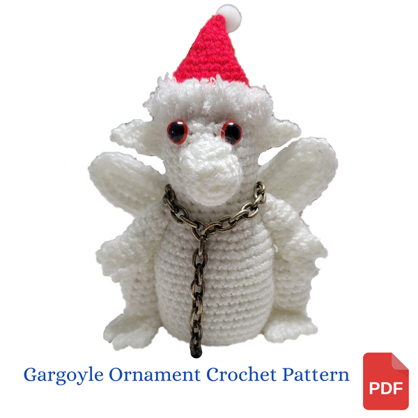 Crochet Pattern Gargoyle Statue Christmas Ornament, Christmas Gargoyle Home Decor
