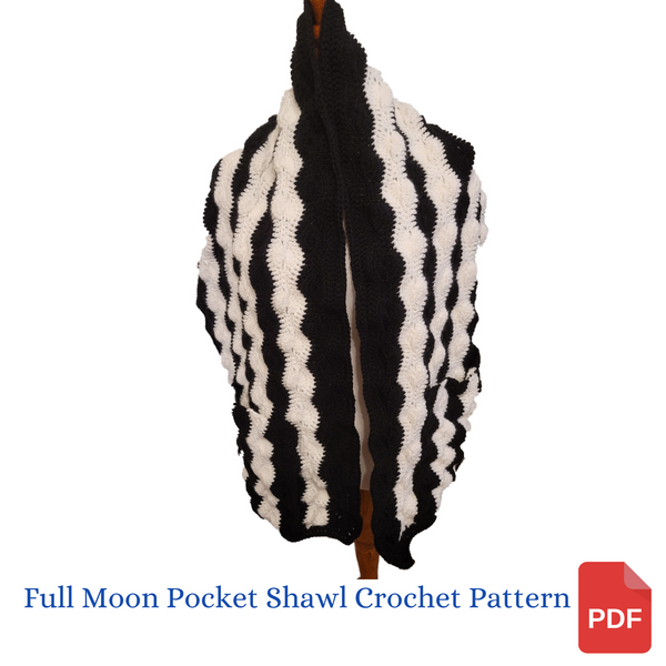 Full Moon Pocket Shawl Crochet Pattern