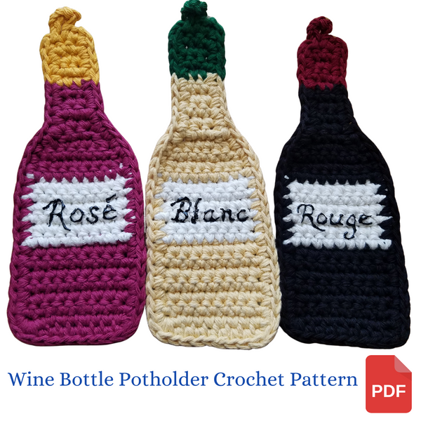 Wine Bottle Potholder Crochet Pattern