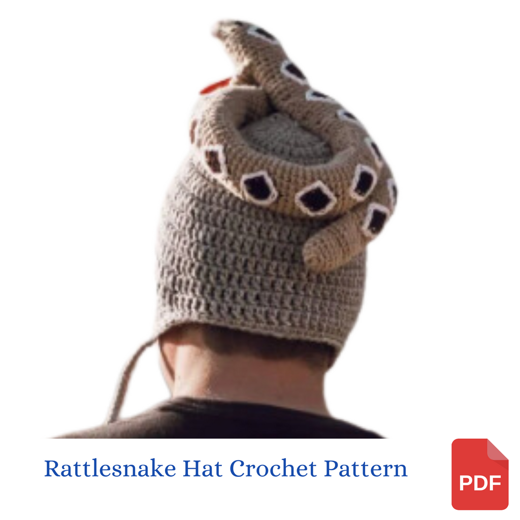 Snake Hat Pattern Rattlesnake Hat Crochet Pattern (adult) – My Fingers Fly