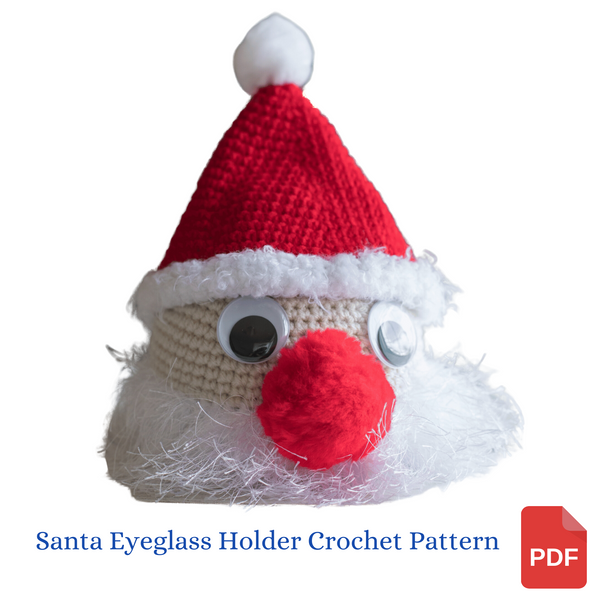 Santa Claus Eyeglass Holder Crochet Pattern