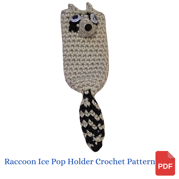Red Panda or Raccoon Ice Pop Holder Crochet Pattern