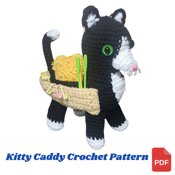 Kitty Caddy Crochet Pattern – Cute & Functional Feline Storage!