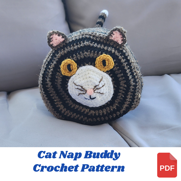 Cat Nap Buddy Crochet Pattern – Cozy Feline Friend for Relaxation & Cuddles 🐱💤