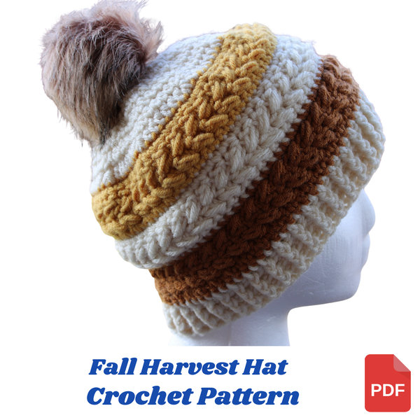 Ladies Fall Harvest Hat Crochet Pattern