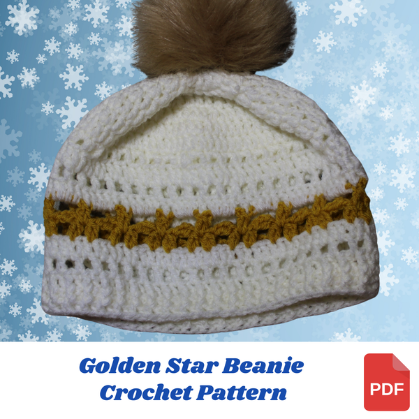 Golden Star Hat Crochet Pattern