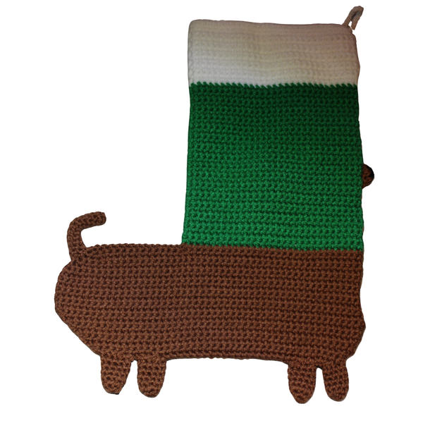 Dachshund Christmas Stocking Crochet Pattern