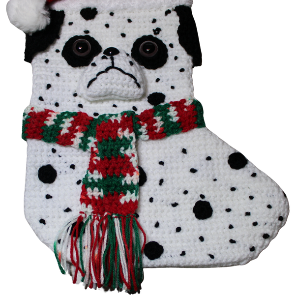 Dalmatian Christmas Stocking Crochet Pattern