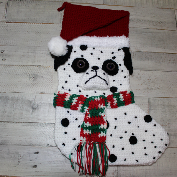Dalmatian Christmas Stocking Crochet Pattern