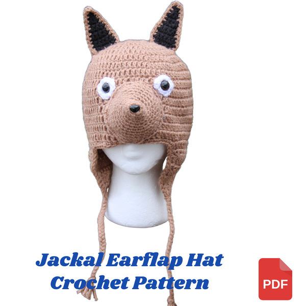 Jackal Earflap Hat Crochet Pattern