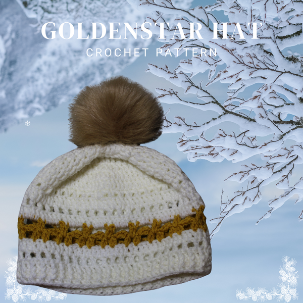 Golden Star Hat Crochet Pattern