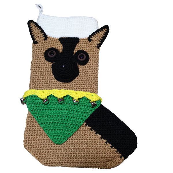 German Shepherd Christmas Stocking Crochet Pattern
