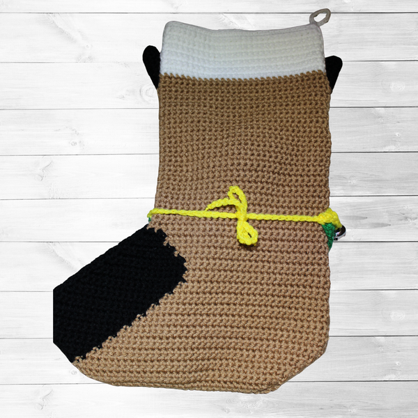German Shepherd Christmas Stocking Crochet Pattern