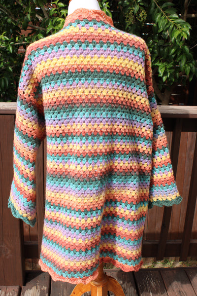 Hippie Flare Cardigan Crochet Pattern for Women