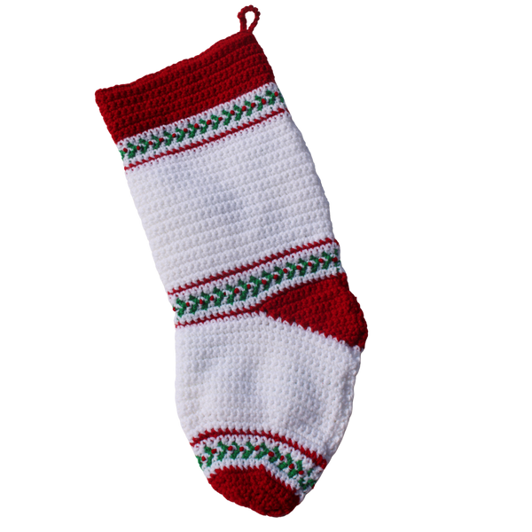 Holly Christmas Stocking Crochet Pattern PDF