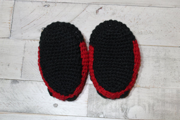 Ladybug Baby Slippers Crochet Pattern: Sizes 1, 2, 3