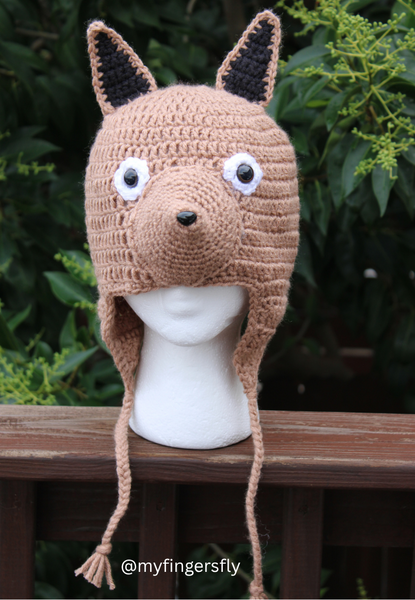 Jackal Earflap Hat Crochet Pattern