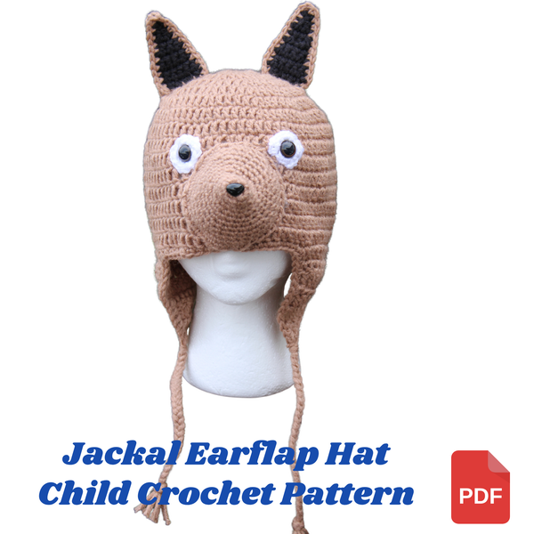 Jackal Earflap Hat Crochet Pattern