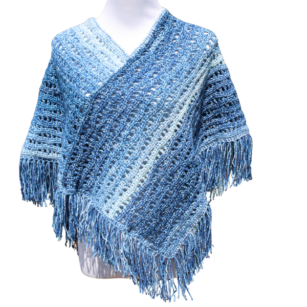 La Playa Girls’ Poncho Crochet Pattern
