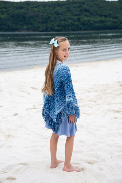 La Playa Girls’ Poncho Crochet Pattern