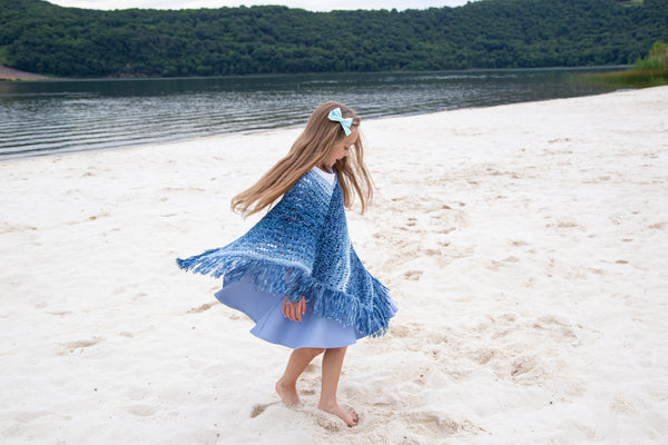 La Playa Girls’ Poncho Crochet Pattern