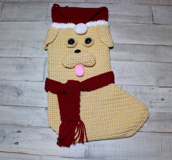 Labrador Christmas Stocking – Handmade Crochet