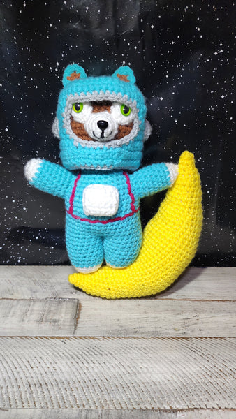 Meow on the Moon Stuffed Animal, Captain Whiskers Cat Astronaut Doll