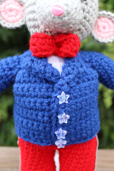 Patriotic Mouse Amigurumi Crochet Pattern PDF