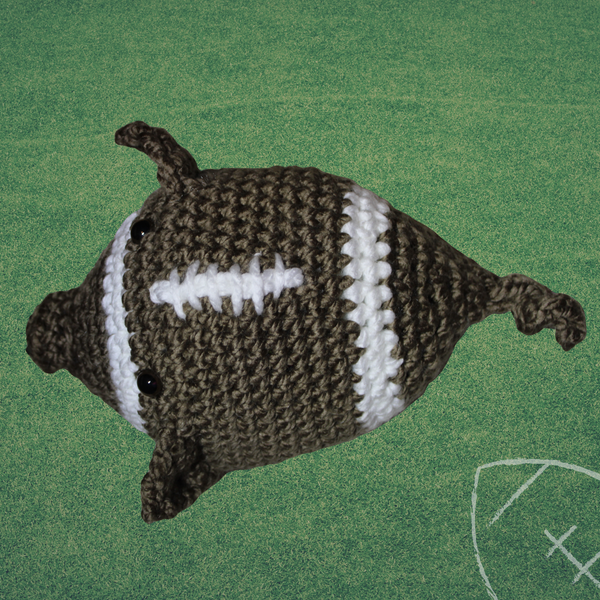 Pigskin Amigurumi Crochet Pattern: Football Shaped Pig Plushie