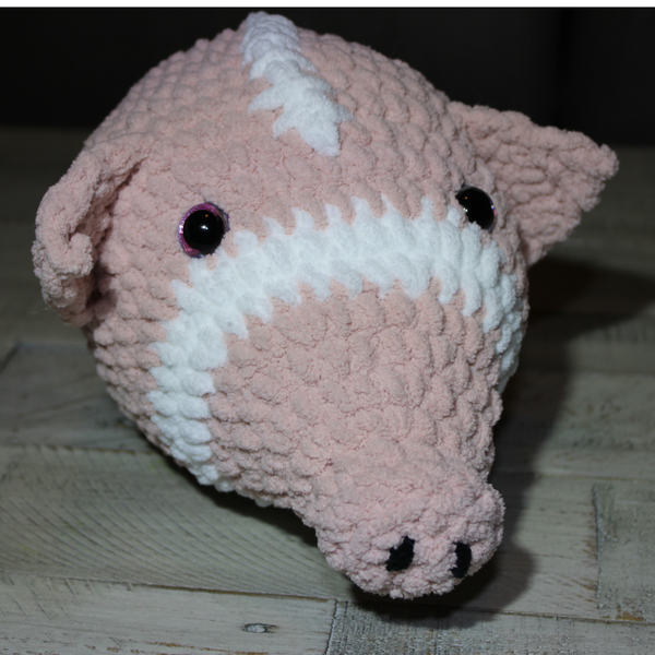 Pigskin Amigurumi Crochet Pattern: Football Shaped Pig Plushie